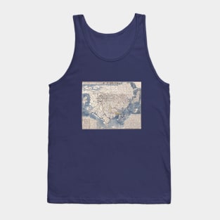 First Japanese Buddhist World Map Europe America Africa Tank Top